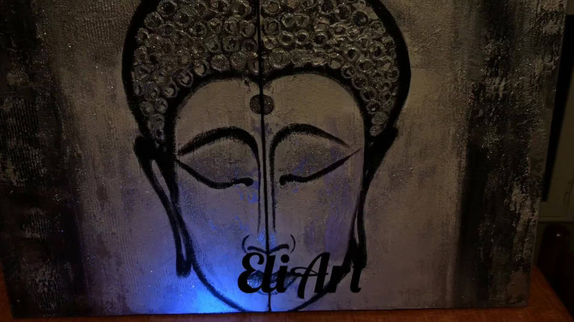 Silver Materic Buddha 
Sparkling Light and dark
We are always complete and bright also if we feel lost in the dark